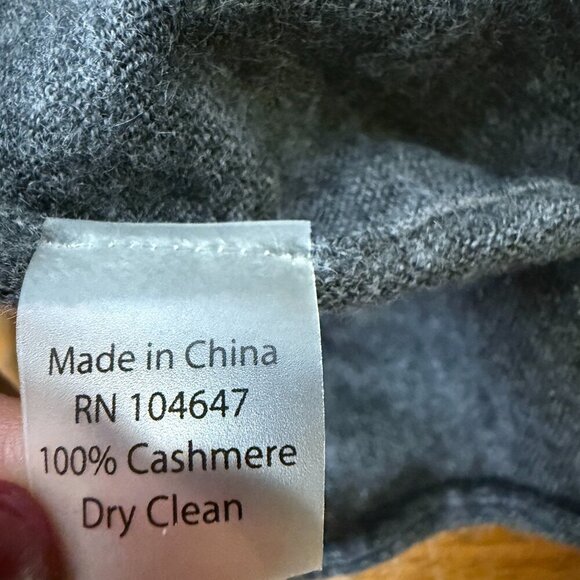 Kinross Open Cardigan 100% Cashmere Gray Size Small - Picture 3 of 7